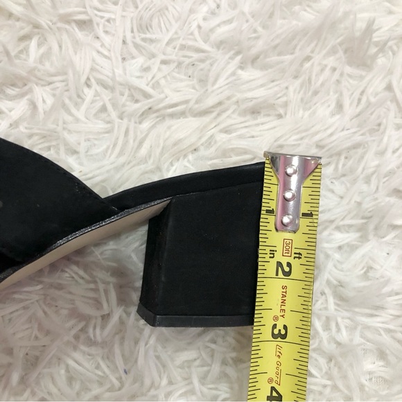 Sacha London Suede Strappy Slip On Block Heels Black 7 - Picture 7 of 8